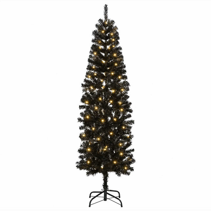 Copac Artificial Slăb de Crăciun 180 cm 300 LED-uri Alb cald WALTI
