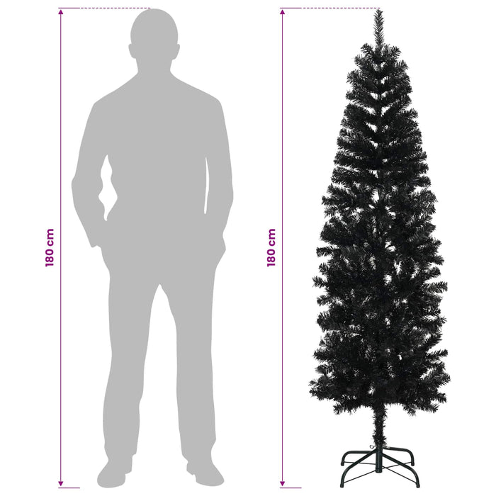 Copac Artificial Slăb de Crăciun 180 cm 300 LED-uri Alb cald WALTI