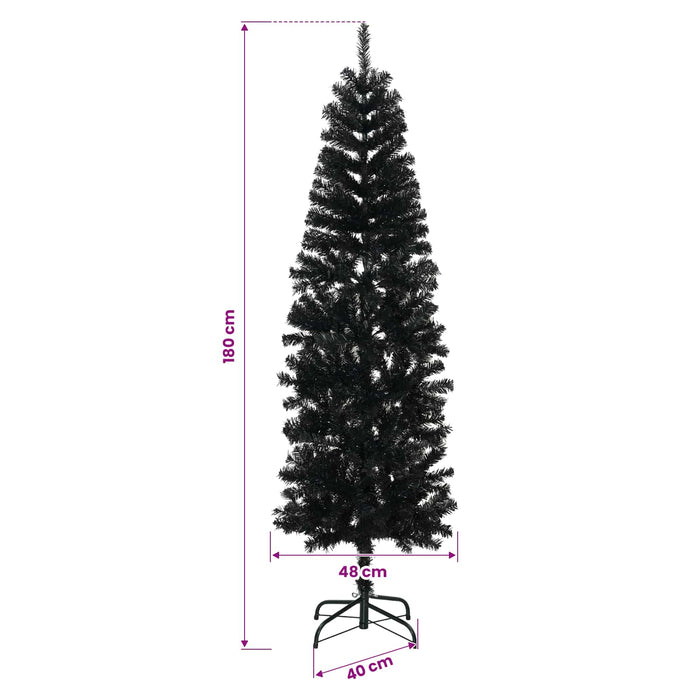 Copac Artificial Slăb de Crăciun 180 cm 300 LED-uri Alb cald WALTI