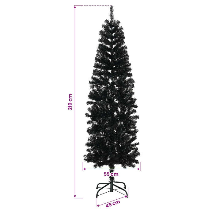 Copac Artificial Slăb de Crăciun 210 cm 300 LED-uri Alb cald WALTI