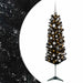 Brad de Crăciun artificial îngust cu globuri 120 cm 150 LED-uri - WALTI WALTI