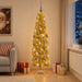 Pom de Crăciun artificial subțire cu globuri 180 cm 300 LED-uri - WALTI WALTI