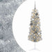 Brad de Crăciun artificial îngust cu globuri 150 cm 150 LED-uri - WALTI WALTI