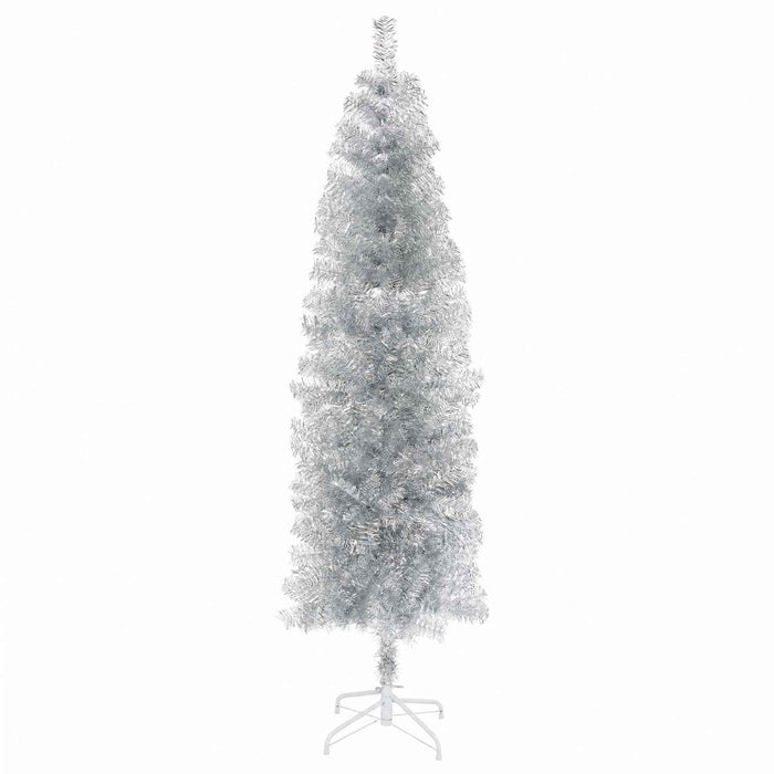 Brad de Crăciun artificial îngust cu globuri 180 cm 300 LED-uri WALTI