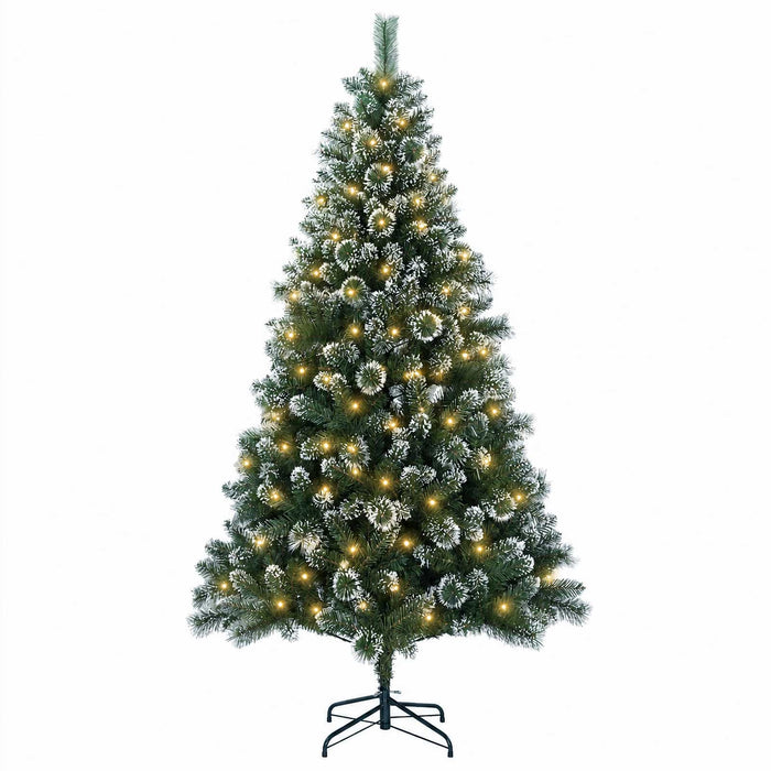 Brad de Crăciun artificial 150 cm 150 LED-uri Alb cald WALTI