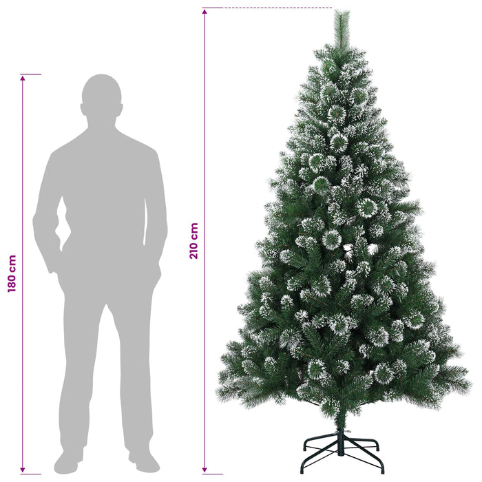 Brad de Crăciun artificial 210 cm 300 LED-uri Alb cald WALTI