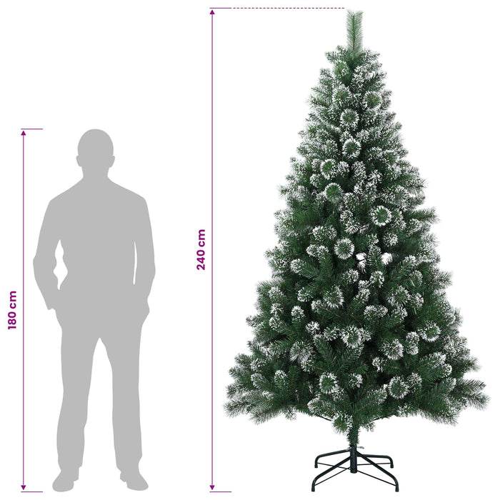 Brad de Crăciun artificial 240 cm 300 LED-uri Alb cald WALTI