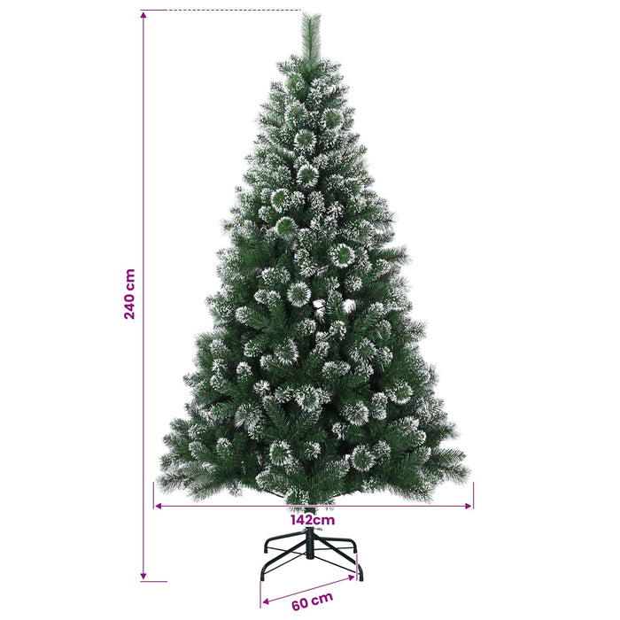 Brad de Crăciun artificial 240 cm 300 LED-uri Alb cald WALTI
