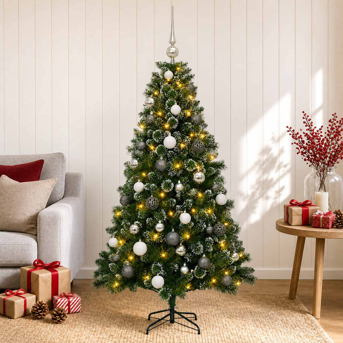 Brad de Crăciun artificial cu glob 150 cm 150 LED-uri Alb cald - WALTI WALTI