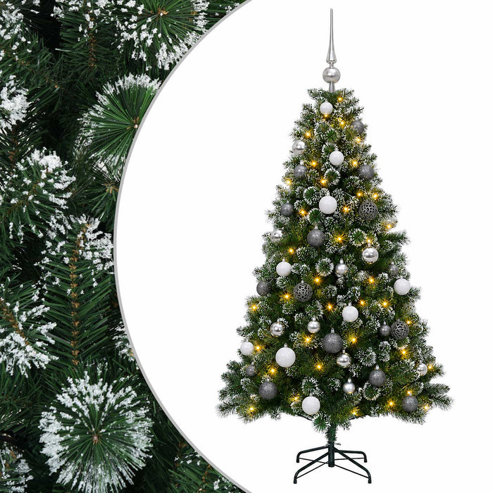 Brad de Crăciun artificial cu glob 150 cm 150 LED-uri Alb cald - WALTI WALTI