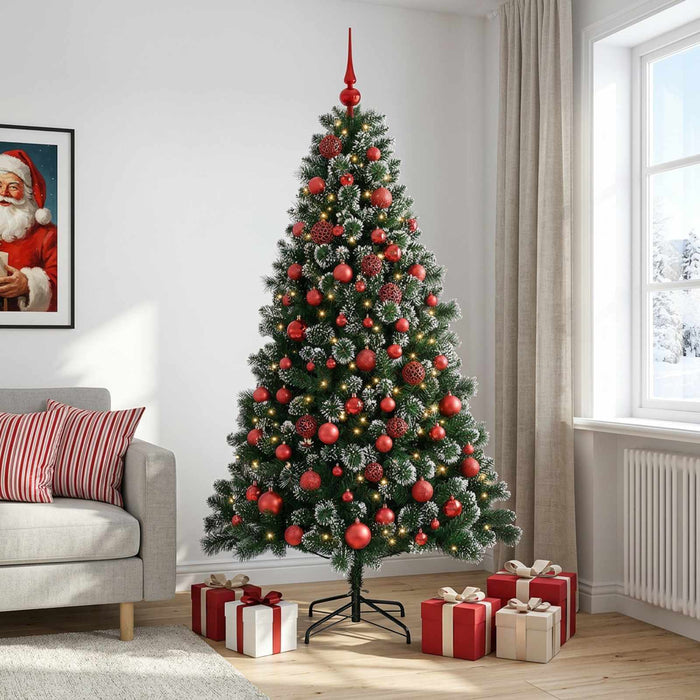 Brad de Crăciun artificial cu glob 180 cm 300 LED-uri Alb cald - WALTI WALTI