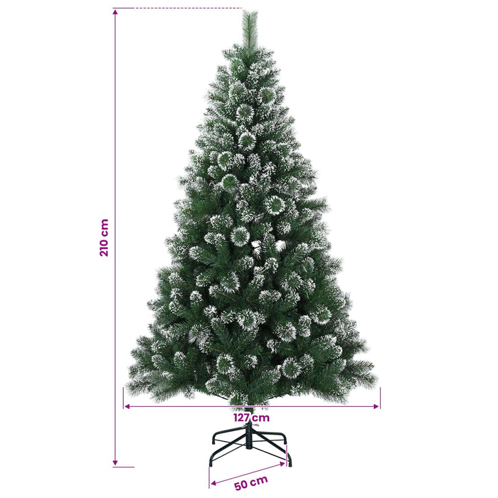 Brad de Crăciun Artificial cu Globuri 210 cm 300 LED-uri WALTI