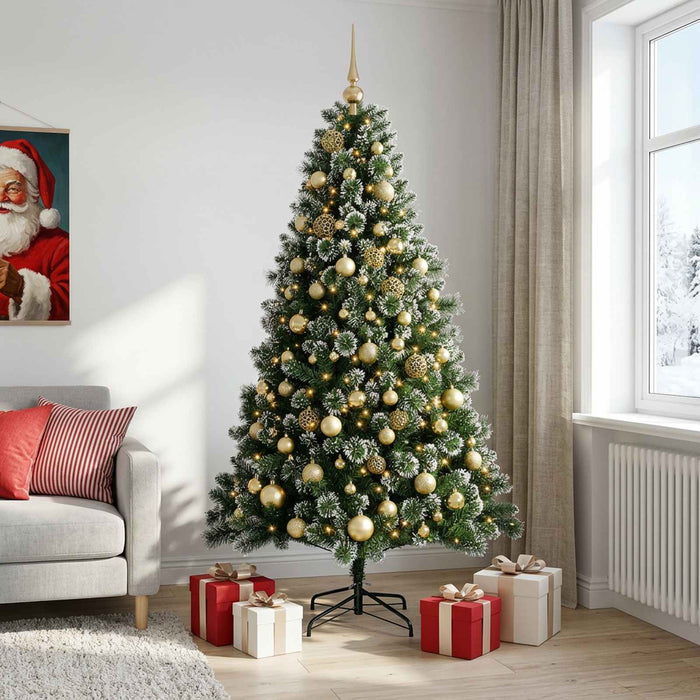 Brad de Crăciun artificial cu glob 240 cm 300 LED-uri Alb cald - WALTI WALTI