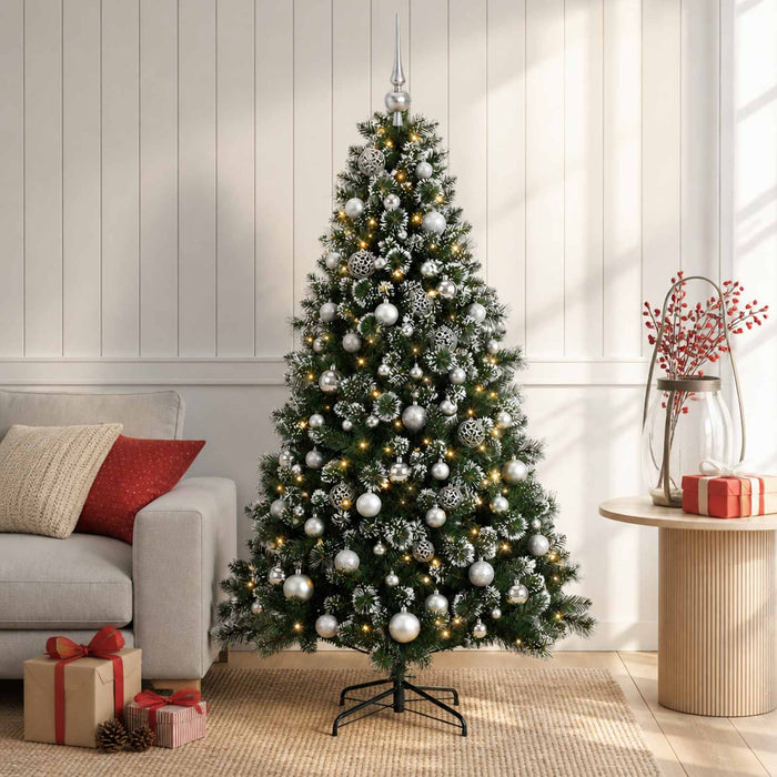 Brad de Crăciun artificial cu glob 240 cm 300 LED-uri Alb cald - WALTI WALTI