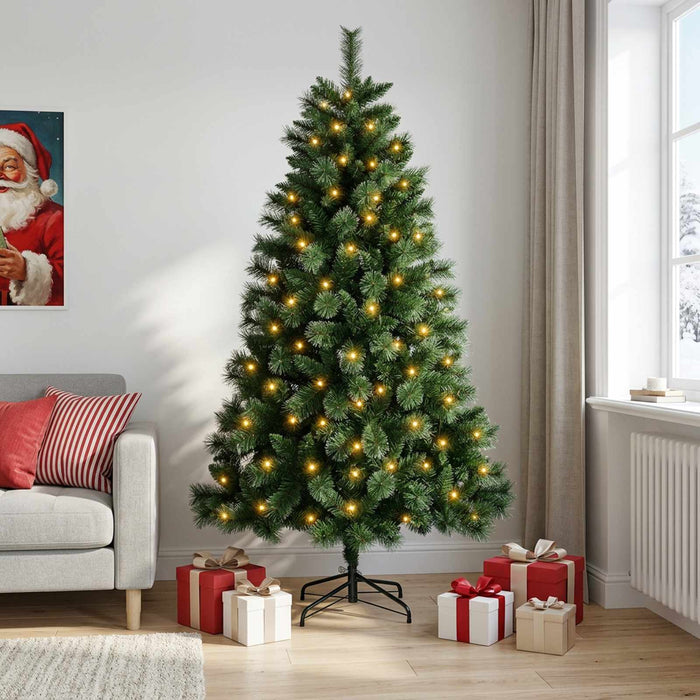 Brad de Crăciun artificial 120 cm 150 LED-uri Alb cald - WALTI WALTI