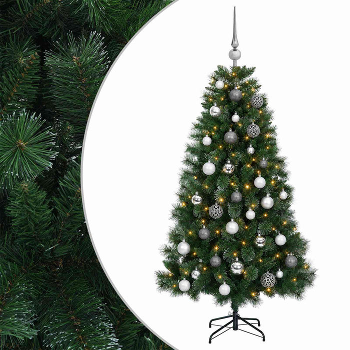 Brad de Crăciun artificial cu glob 120 cm 150 LED-uri Alb cald - WALTI WALTI