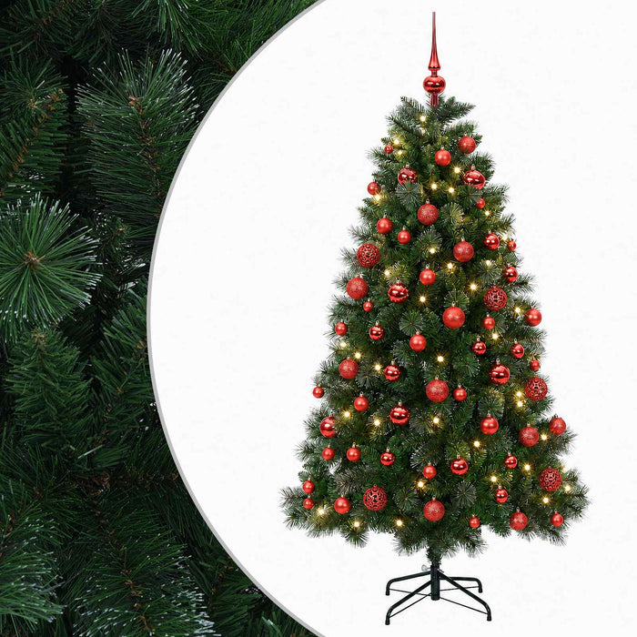 Brad de Crăciun artificial cu globuri 210 cm 300 LED-uri - WALTI WALTI