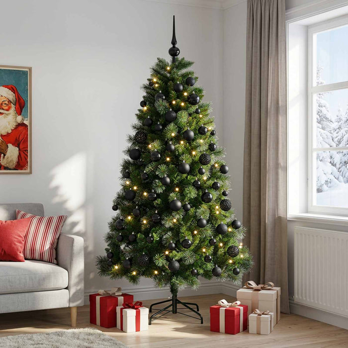 Brad de Crăciun artificial cu globuri 240 cm 300 LED-uri - WALTI WALTI