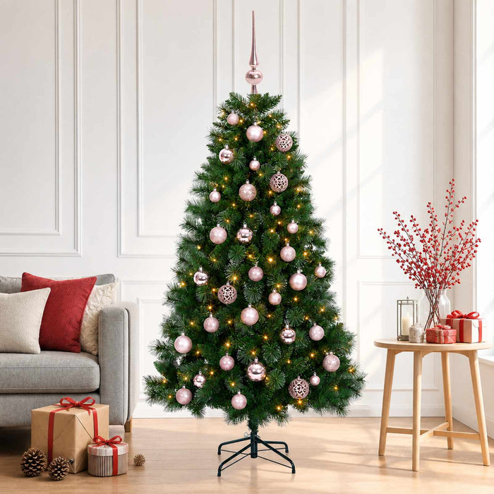 Brad de Crăciun artificial cu glob 150 cm 150 LED-uri Alb cald - WALTI WALTI