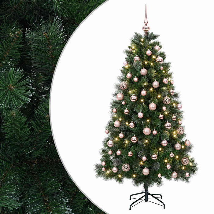 Brad de Crăciun artificial cu globuri 180 cm 300 LED-uri - WALTI WALTI