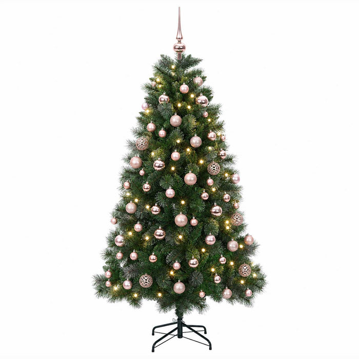 Brad de Crăciun artificial cu globuri 180 cm 300 LED-uri - WALTI WALTI