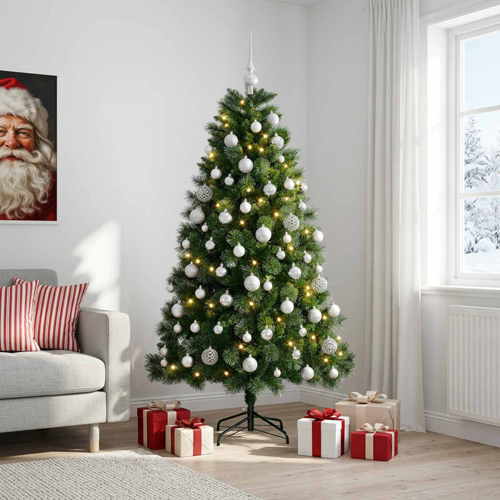Brad de Crăciun artificial cu glob 210 cm 300 LED-uri Alb cald - WALTI WALTI