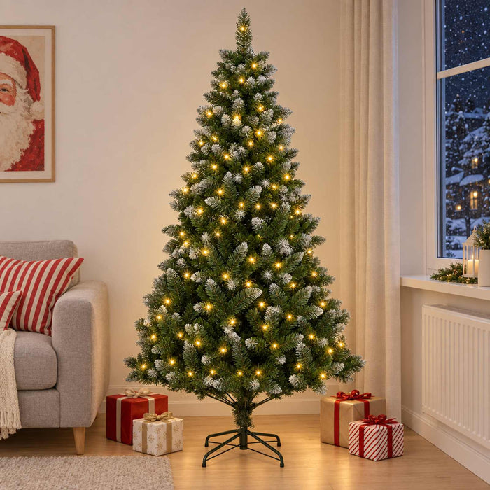 Brad de Crăciun artificial 120 cm 150 LED-uri Alb cald WALTI