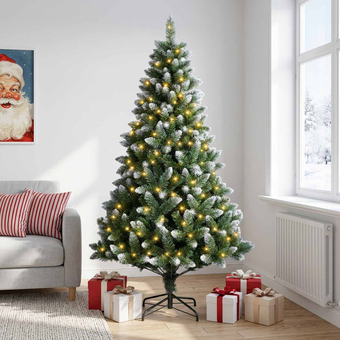 Brad de Crăciun artificial 150 cm 150 LED-uri Alb cald WALTI