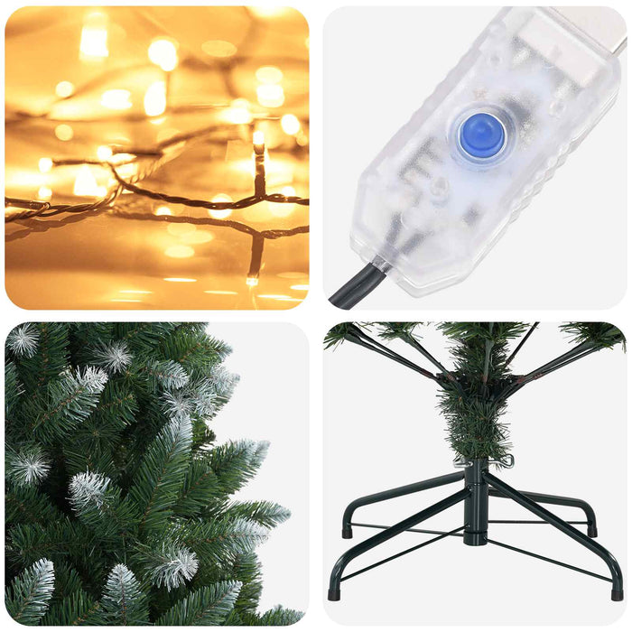 Brad de Crăciun artificial 180 cm 300 LED-uri Alb cald WALTI