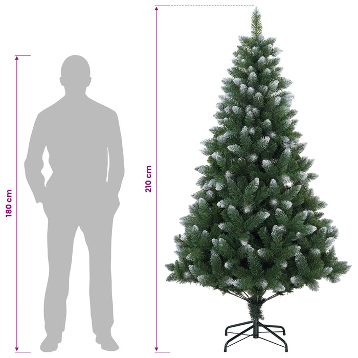 Brad de Crăciun artificial 210 cm 300 LED-uri Alb cald WALTI