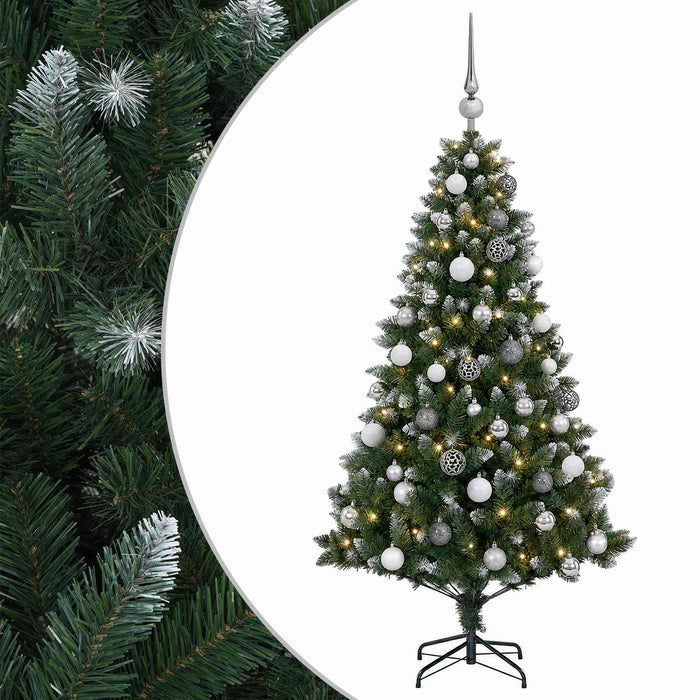 Brad de Crăciun artificial cu globuri 120 cm 150 LED-uri - WALTI WALTI