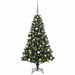 Brad de Crăciun artificial cu globuri 150 cm 150 LED-uri - WALTI WALTI