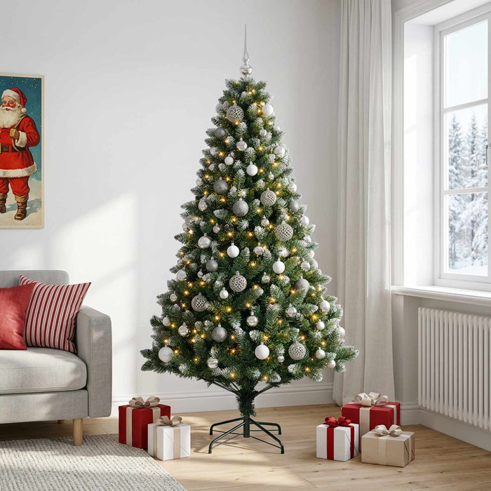 Brad de Crăciun artificial cu globuri 180 cm 300 LED-uri - WALTI WALTI