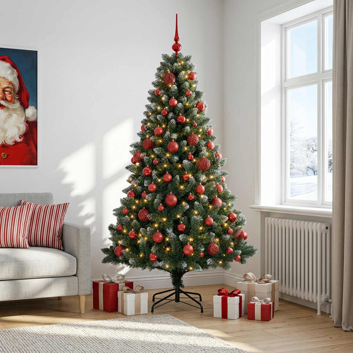 Brad de Crăciun artificial cu globuri 240 cm 300 LED-uri - WALTI WALTI