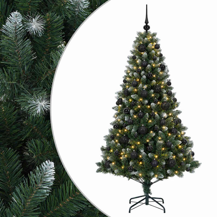 Brad de Crăciun artificial cu globuri 210 cm 300 LED-uri WALTI
