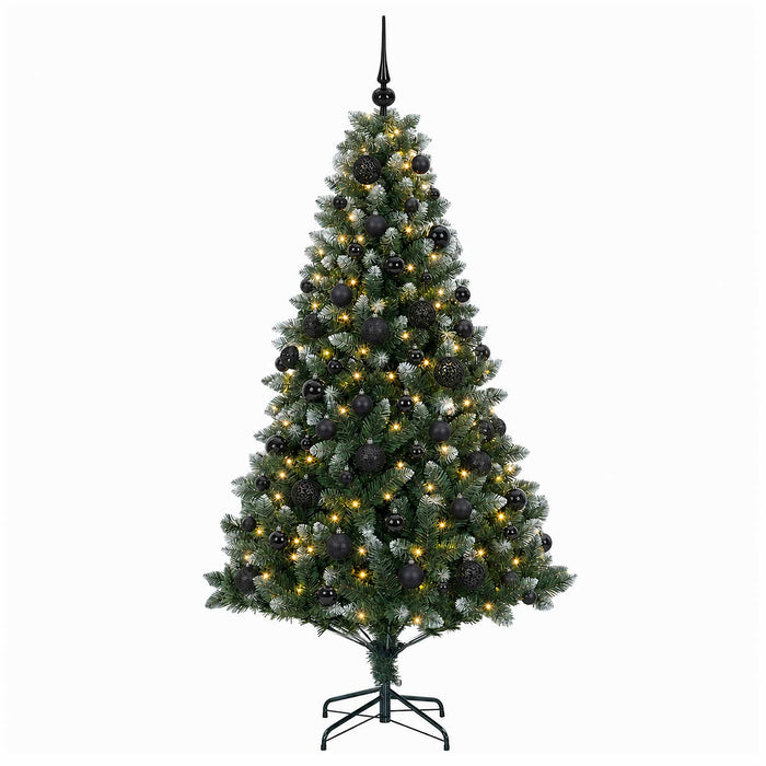 Brad de Crăciun artificial cu globuri 210 cm 300 LED-uri WALTI