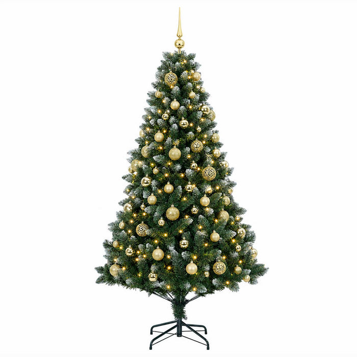 Brad de Crăciun artificial cu globuri 180 cm 300 LED-uri - WALTI WALTI