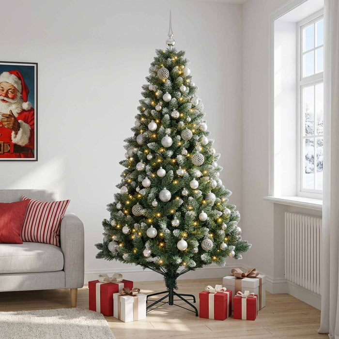 Brad de Crăciun artificial cu globuri 240 cm 300 LED-uri - WALTI WALTI