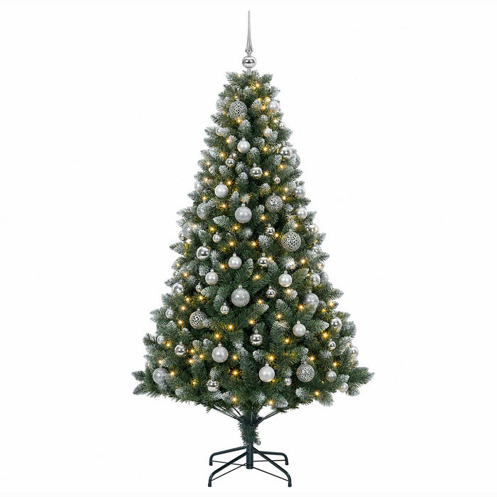 Brad de Crăciun artificial cu globuri 180 cm 300 LED-uri - WALTI WALTI