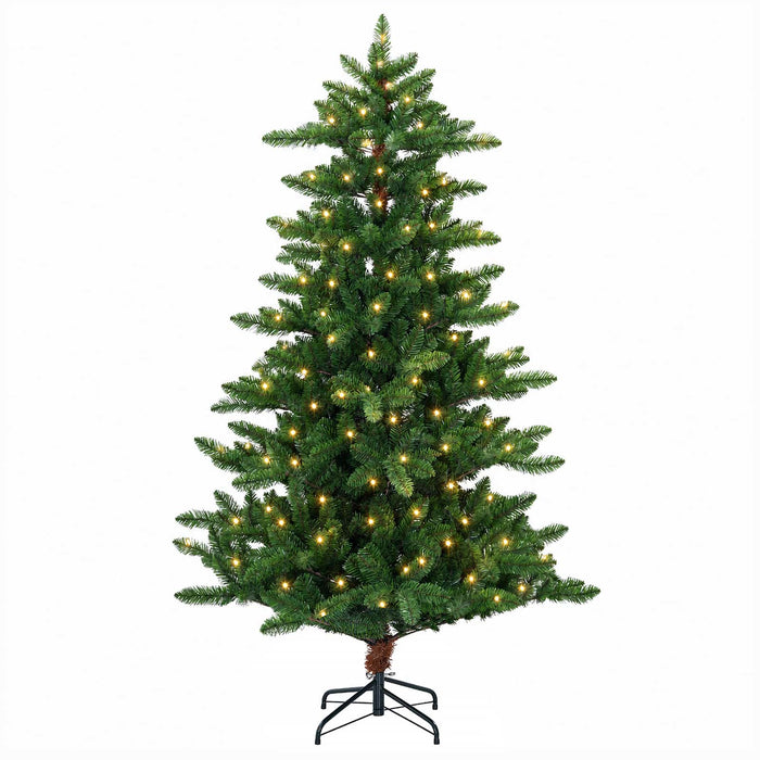 Brad de Crăciun artificial 120 cm 150 LED-uri Alb cald WALTI