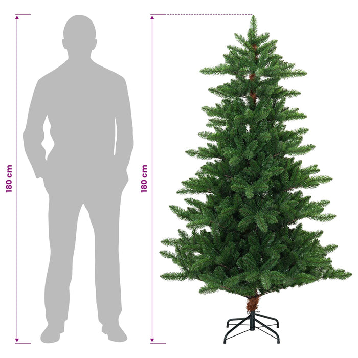 Brad de Crăciun artificial 180 cm 300 LED-uri Alb cald WALTI