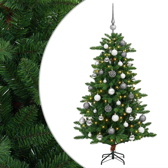 Brad de Crăciun artificial cu globuri 120 cm 150 LED-uri - WALTI WALTI