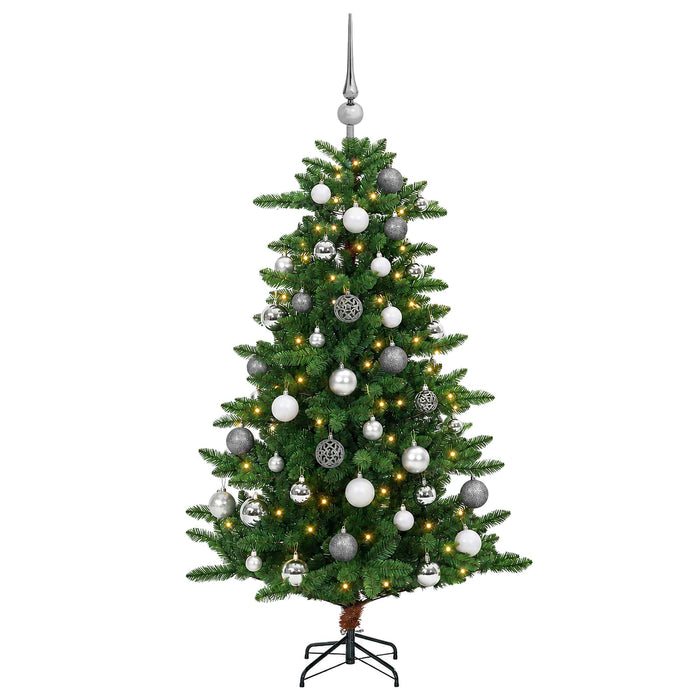 Brad de Crăciun artificial cu globuri 150 cm 150 LED-uri - WALTI WALTI