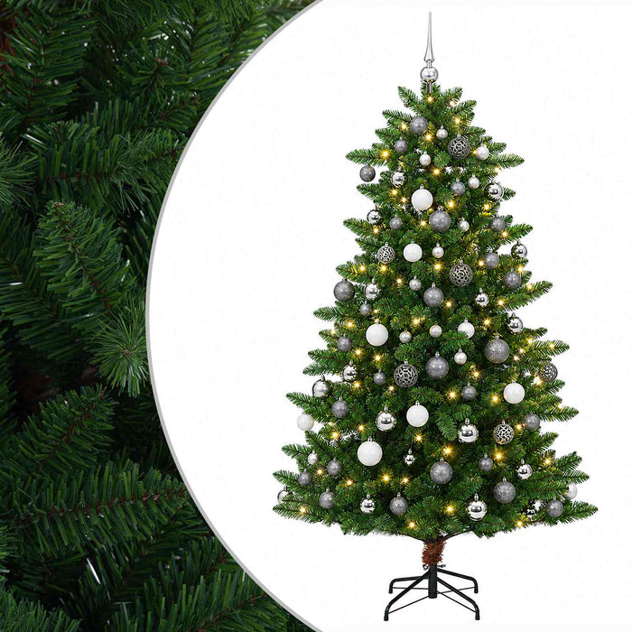 Brad de Crăciun artificial cu globuri 180 cm 300 LED-uri - WALTI WALTI