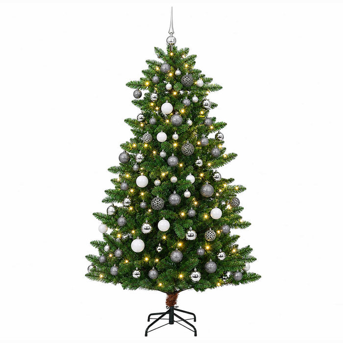 Brad de Crăciun artificial cu globuri 240 cm 300 LED-uri - WALTI WALTI