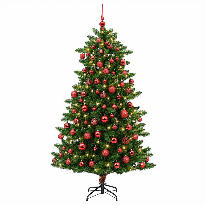 Brad de Crăciun artificial cu globuri 240 cm 300 LED-uri - WALTI WALTI