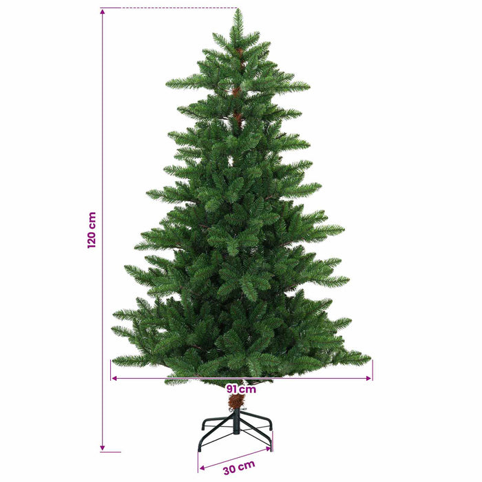 Brad de Crăciun artificial cu globuri 120 cm 150 LED-uri WALTI