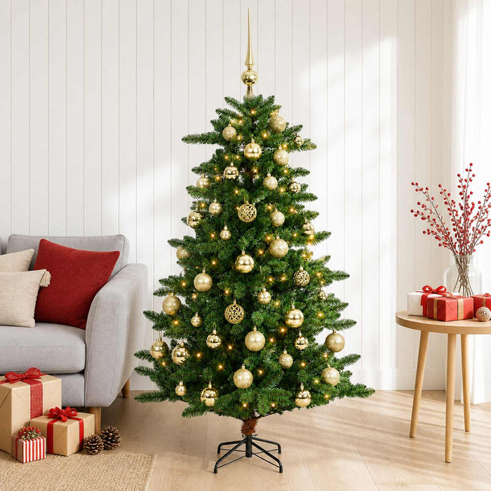 Artificial Christmas Tree with Bauble 120 cm 150 LED-uri WALTI