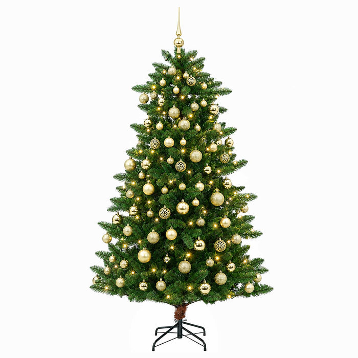 Artificial Christmas Tree with Bauble 210 cm 300 LED-uri - WALTI WALTI