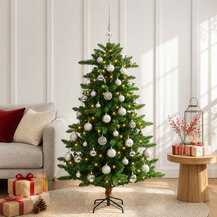 Artificial Christmas Tree with Bauble 120 cm 150 LED-uri WALTI